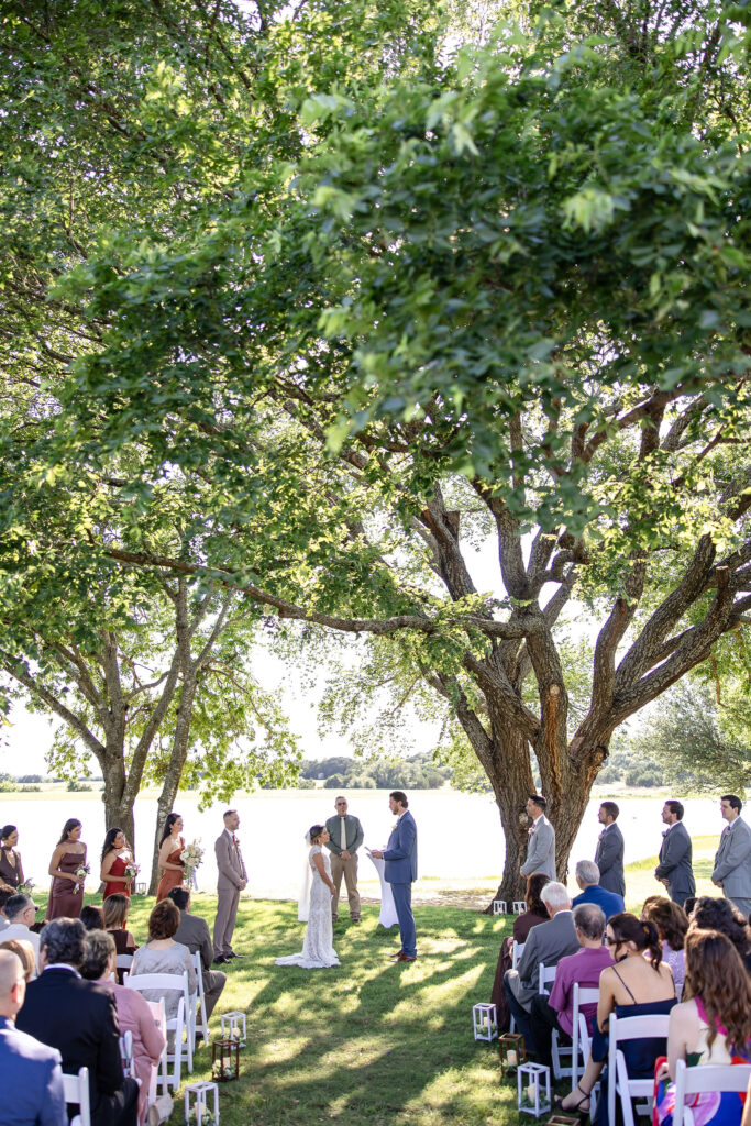 Reception décor inside The Vincent Homestead wedding venue featuring elegant tables, modern rustic design, and a welcoming atmosphere.