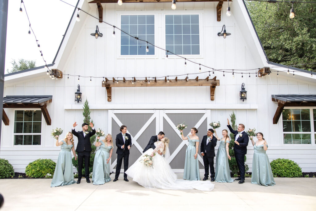 Aerial view of Trickle Creek Ranch, a secluded Weatherford wedding venue near Fort Worth featuring rolling countryside, scenic ceremony spaces, and elegant event facilities.