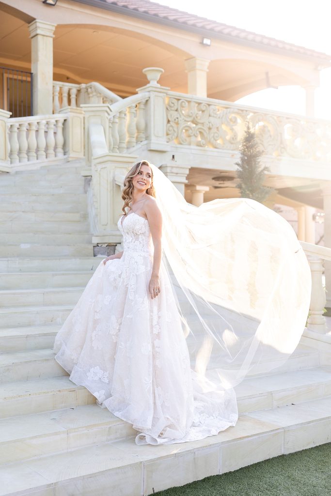 Outdoor wedding portraits at D’Vine Grace Vineyard in McKinney TX